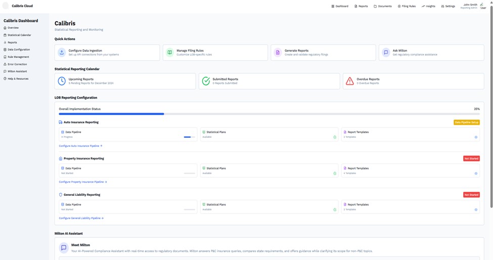 Calibris Platform Dashboard